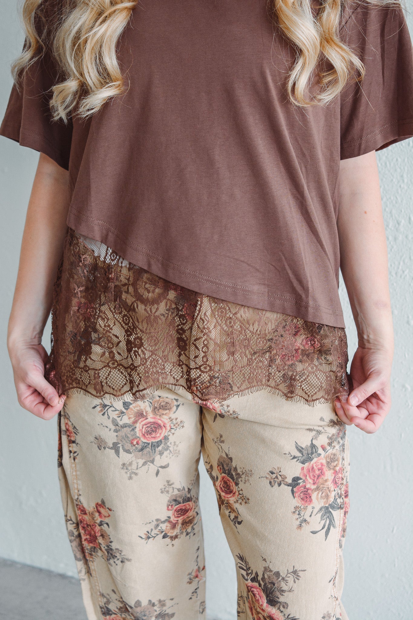Sienna Asymetrical Lace Top
