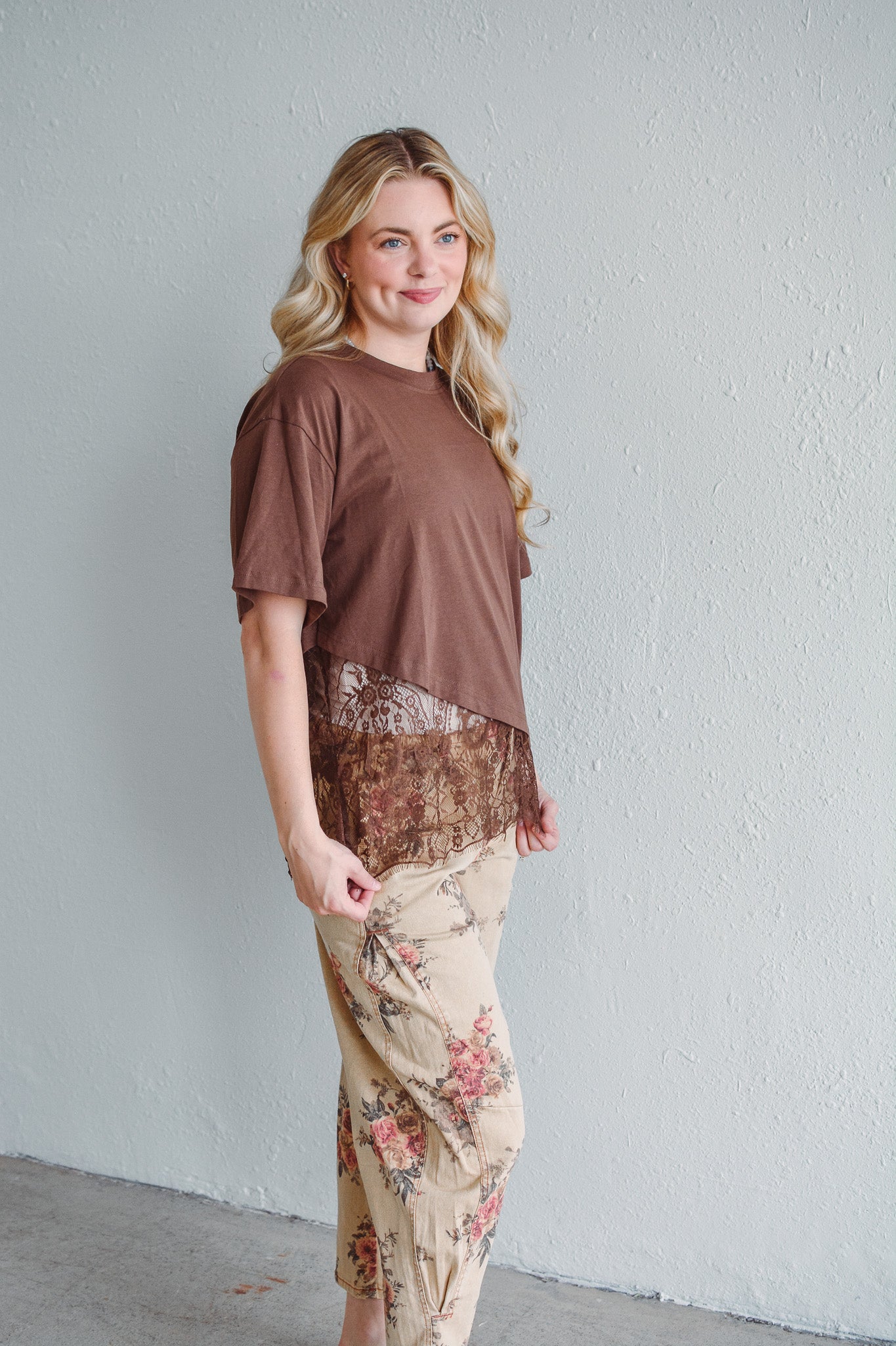Sienna Asymetrical Lace Top