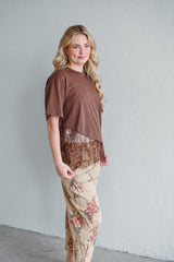 Sienna Asymetrical Lace Top