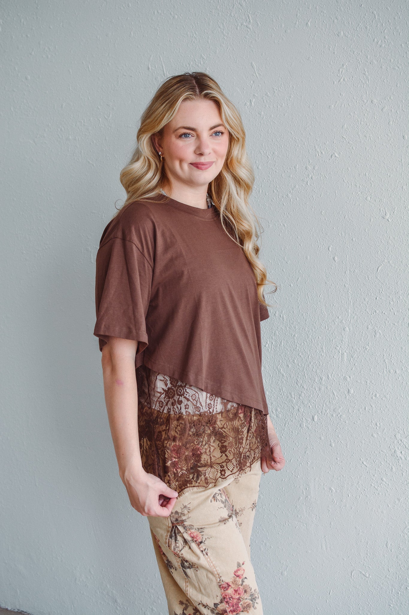 Sienna Asymetrical Lace Top