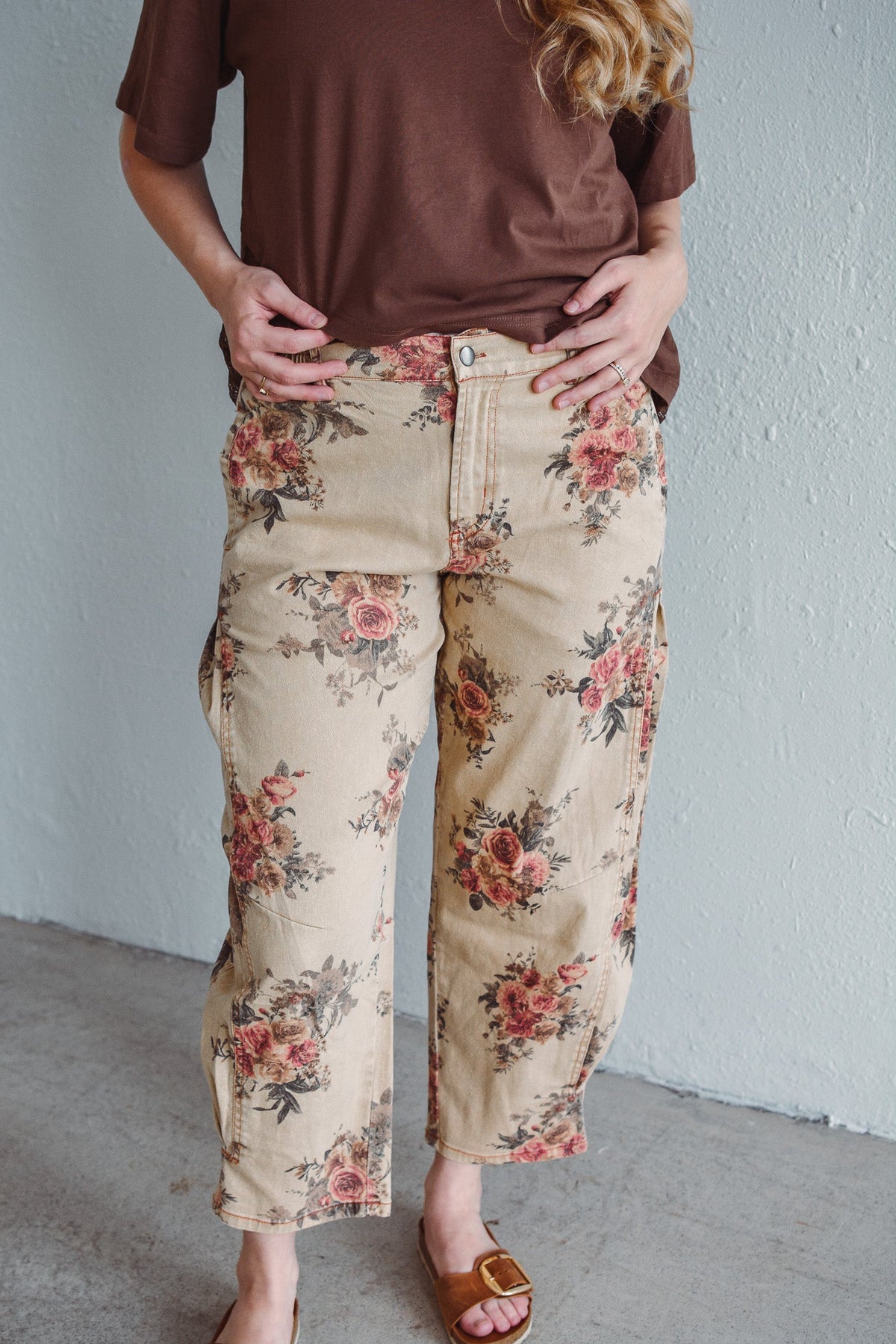 Khaki Bloom Pant
