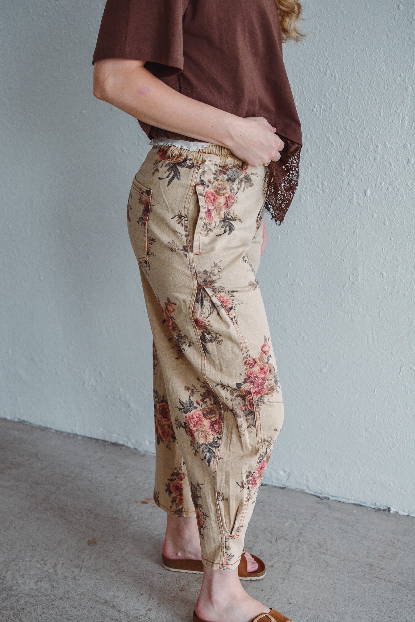 Khaki Bloom Pant