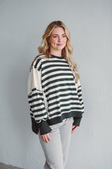 Hadley Green Stripe Pullover