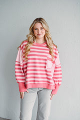 Hadley Pink Stripe Pullover
