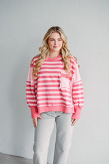 Hadley Pink Stripe Pullover