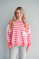 Hadley Pink Stripe Pullover