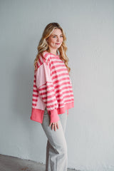 Hadley Pink Stripe Pullover
