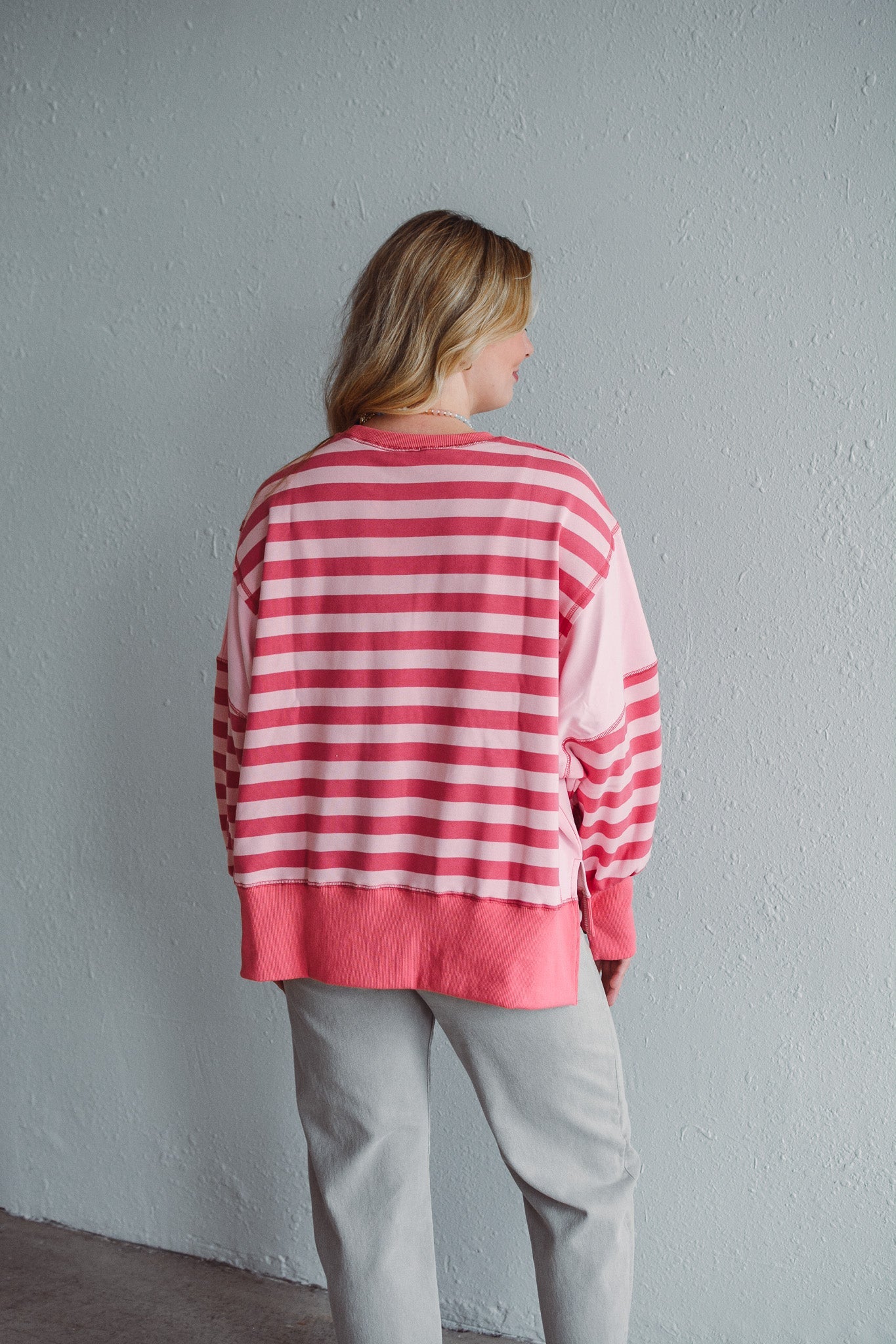 Hadley Pink Stripe Pullover