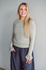 Sage Textured Knit Top