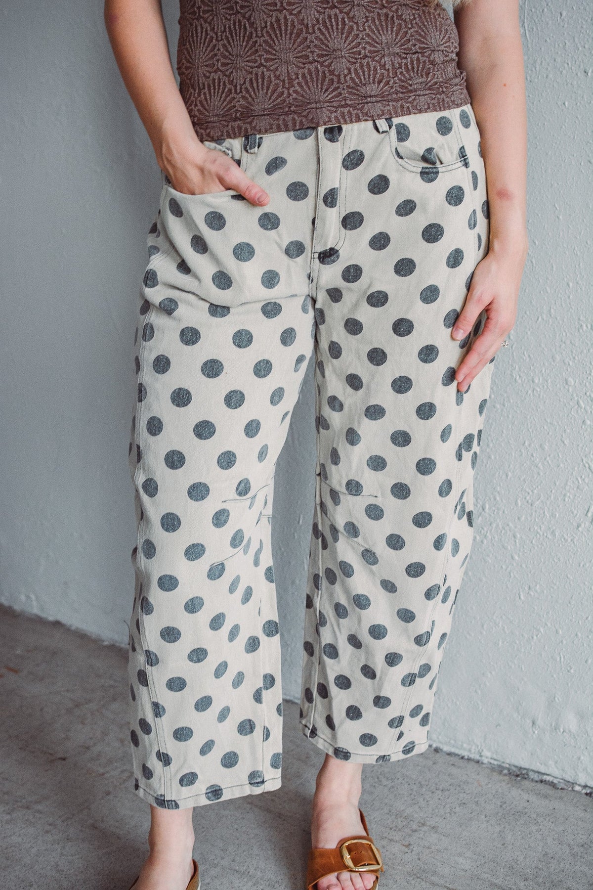 Harper Dot Barrel Pants