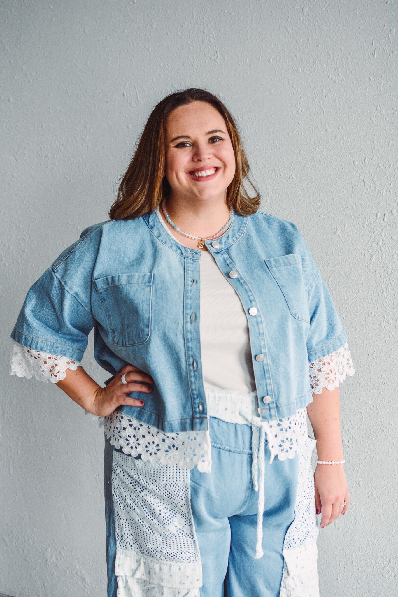 Esther Lace Denim Jacket