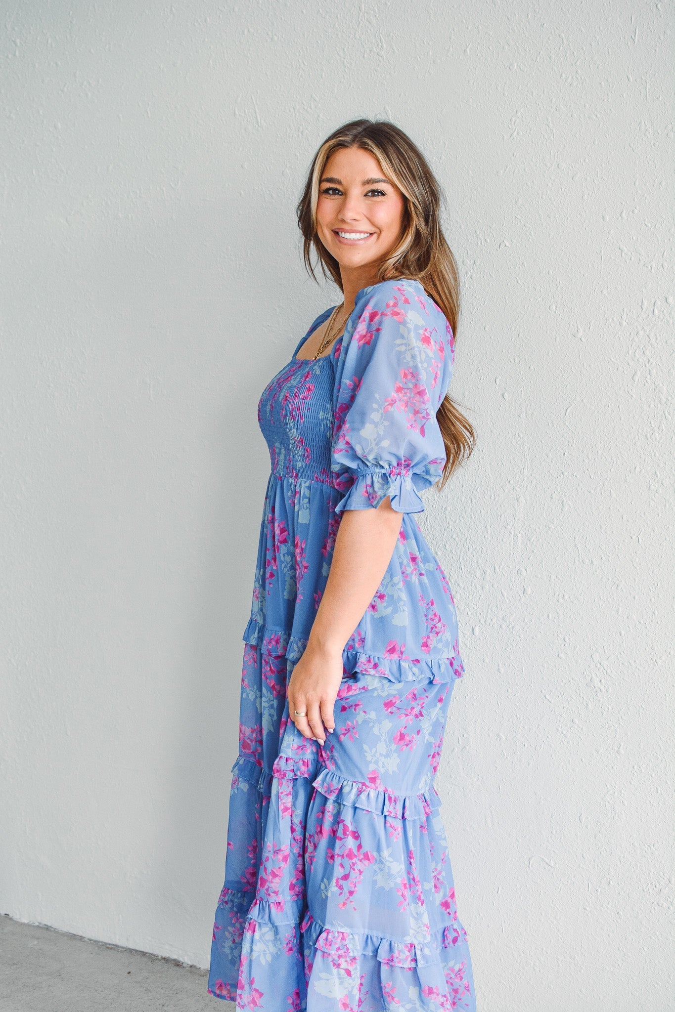 Powder Blue & Blooms Dress