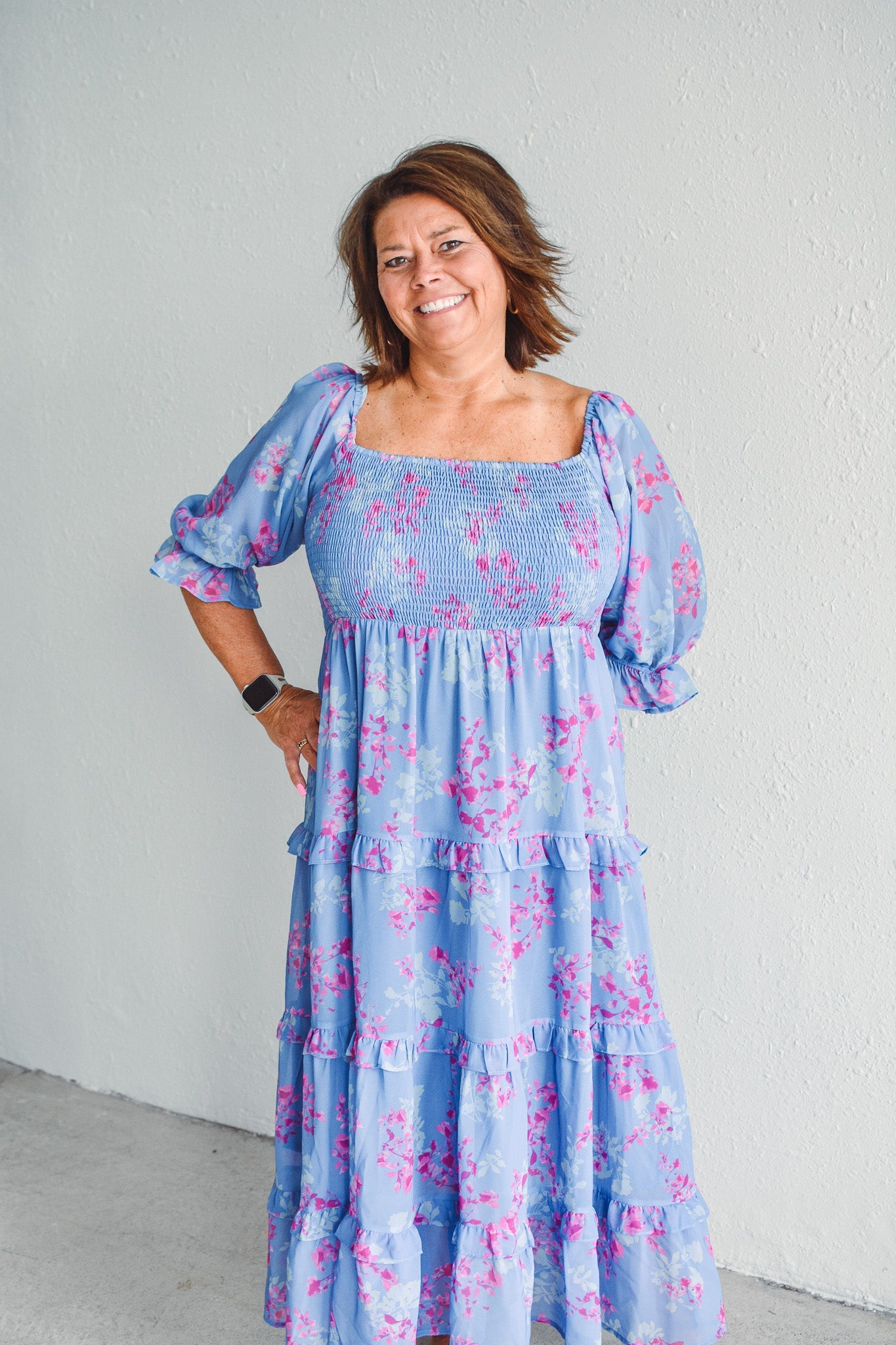 Powder Blue & Blooms Dress