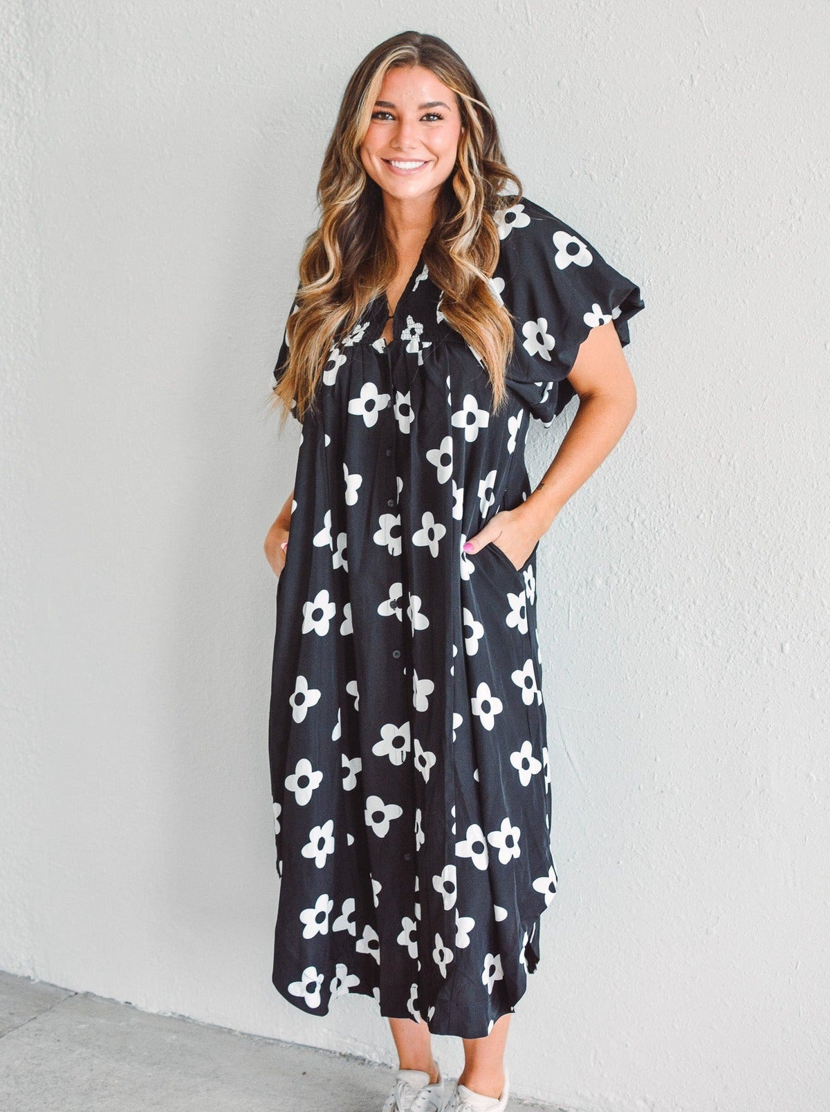 Floral Frenzy Midi Dress