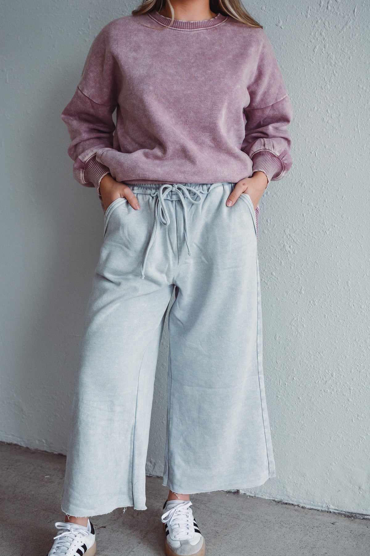 Palazzo Pants Lt Grey