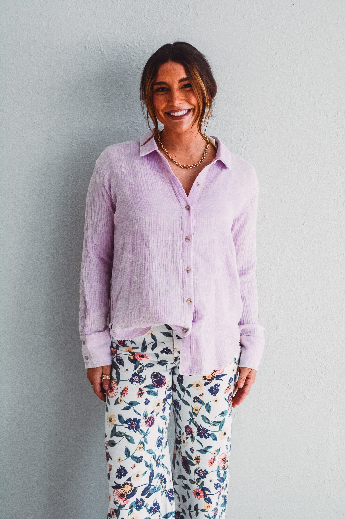 Lily Washed Button Down
