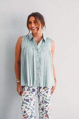 Mist Pleated Blouse