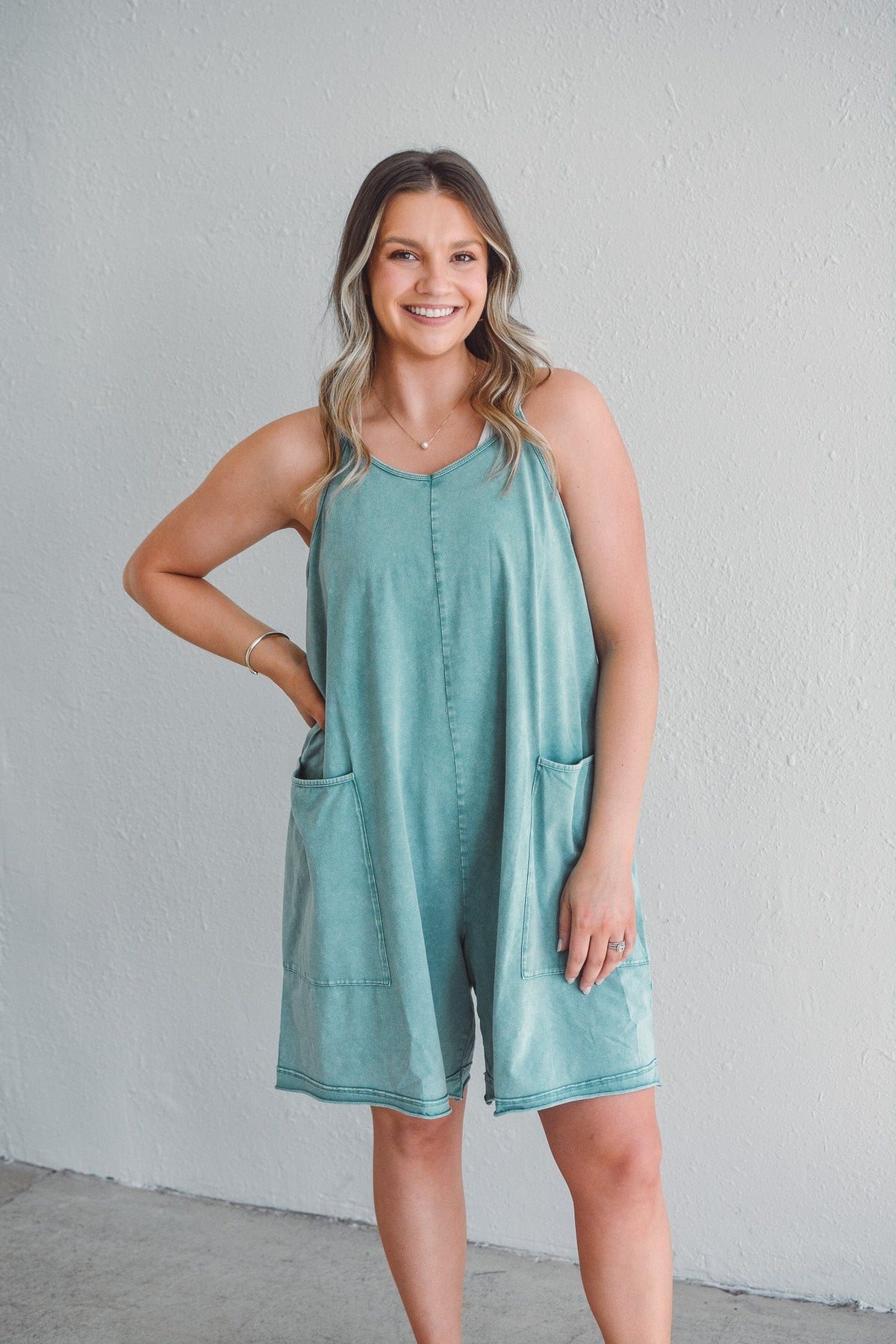 Mavin Mineral Teal Romper