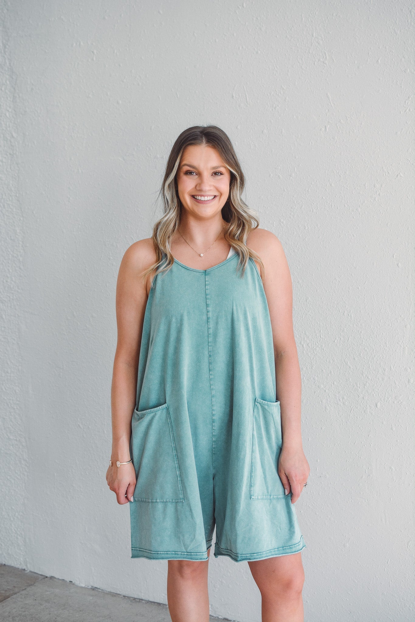Mavin Mineral Teal Romper