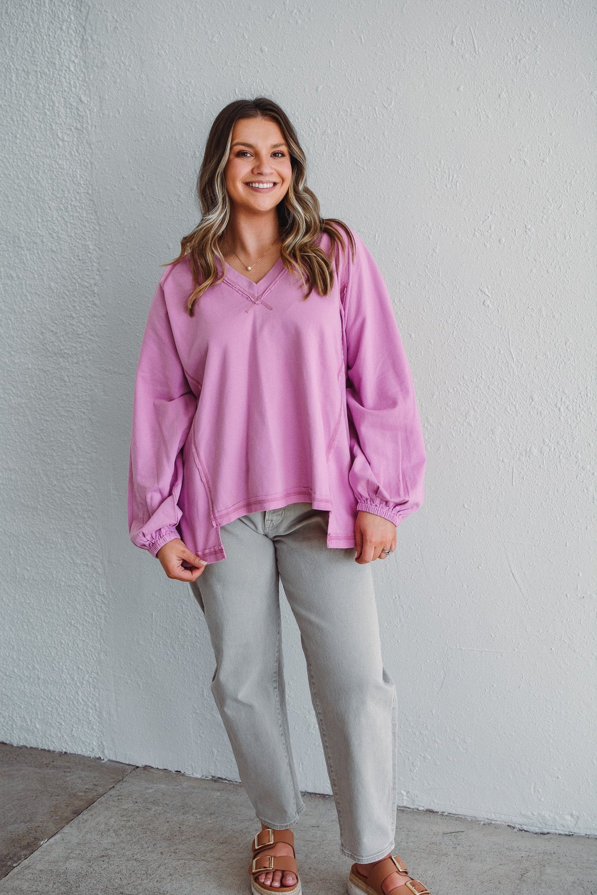 Pink Oversized Pullover