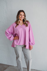 Pink Oversized Pullover