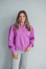 Jemma Magenta Half Zip