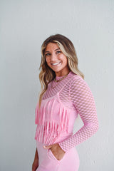 Party in Pink Jumpsuit
