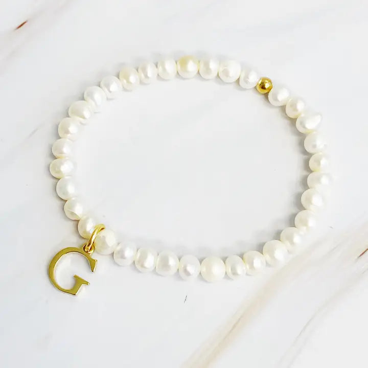 Pearl Initial Bracelet