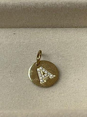 Initial Charm Bar Circle Charms