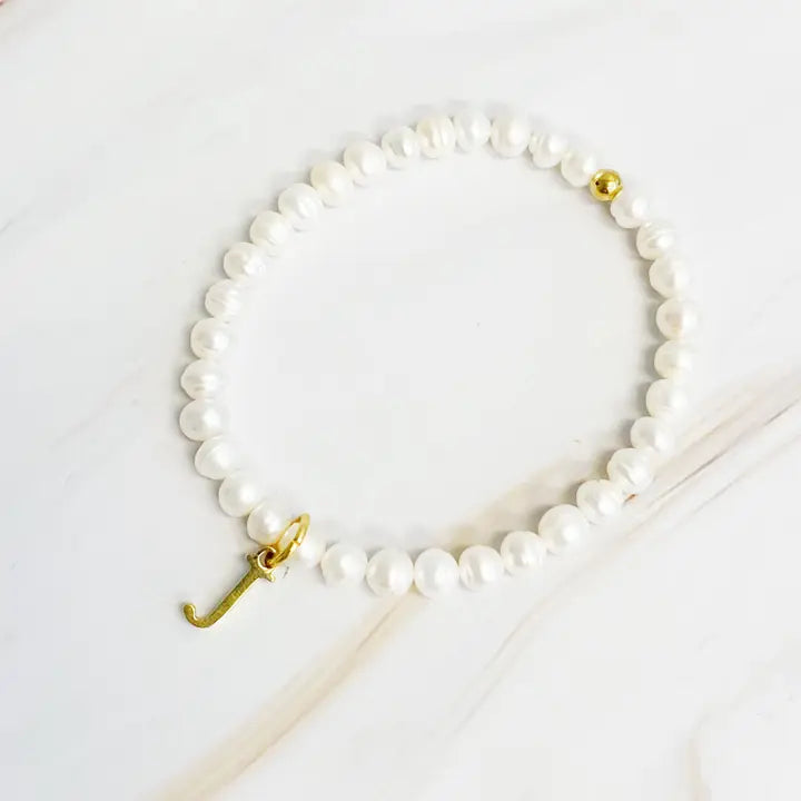 Pearl Initial Bracelet