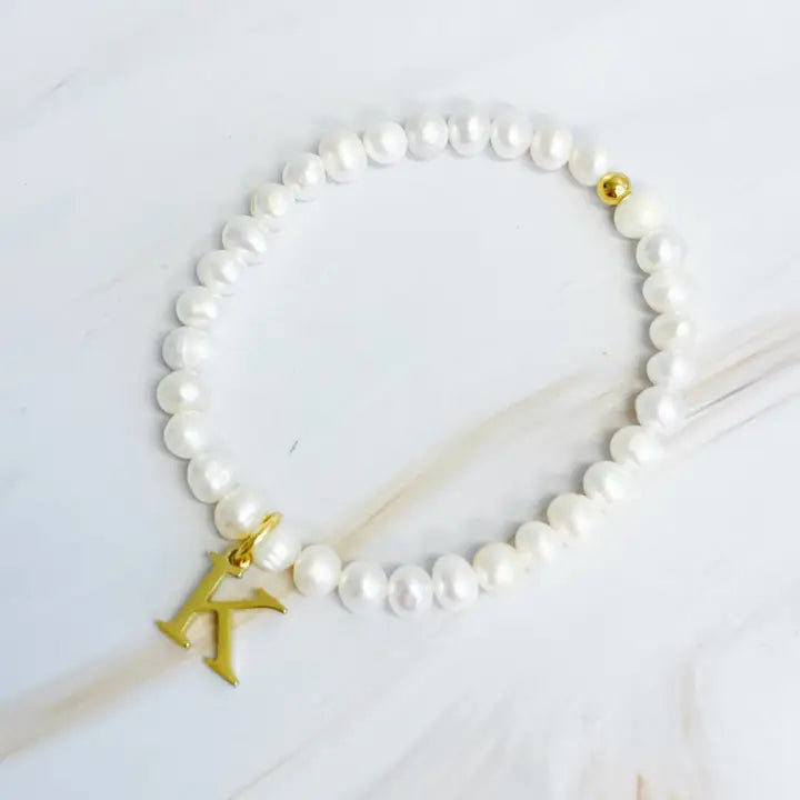 Pearl Initial Bracelet