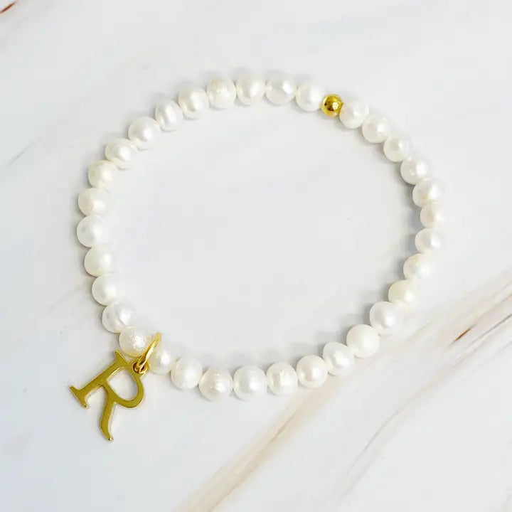 Pearl Initial Bracelet