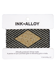 Ink & Alloy Diamond Black Beaded
