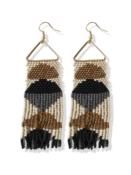 Ink & Alloy Half Circle Fringe Earrings