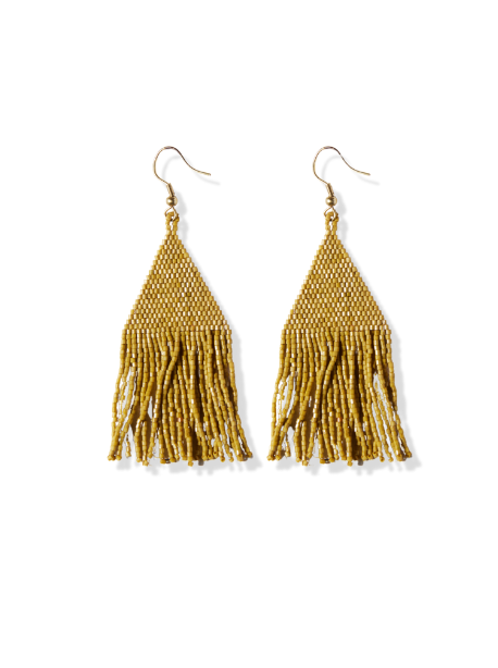 Ink & Alloy Citron Fringe Earrings