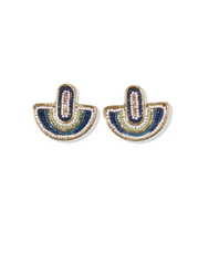 Ink & Alloy Arched Teal Earrings