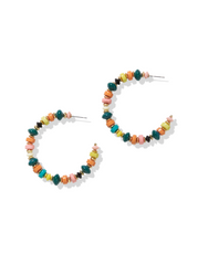 Ink & Alloy Disk Beaded Earrings