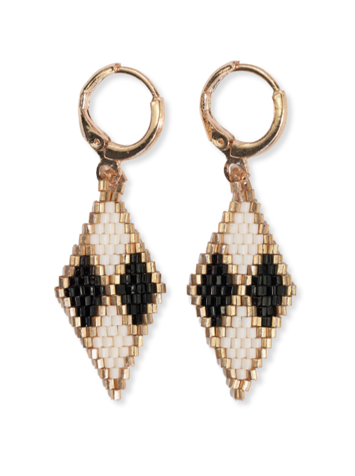 Ink & Alloy Mini Gold Pattern Earrings