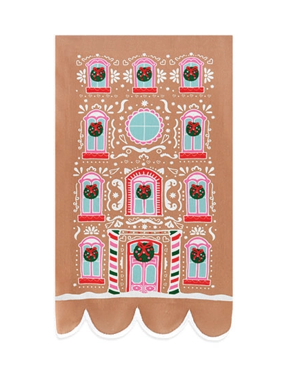 Gingerbread House Tea Towel