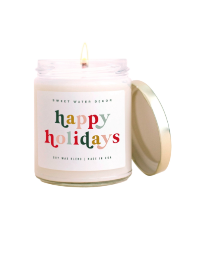 Happy Holidays Candle