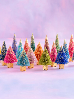Glittered Forest Tree