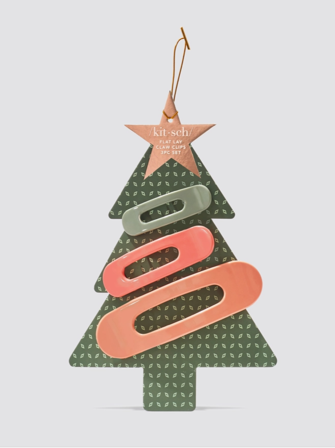 Holiday Flat Claw Clips