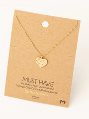 Gold Pave Heart
