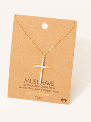 Pave Gold Cross