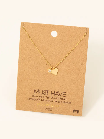 Gold Heart & Stud