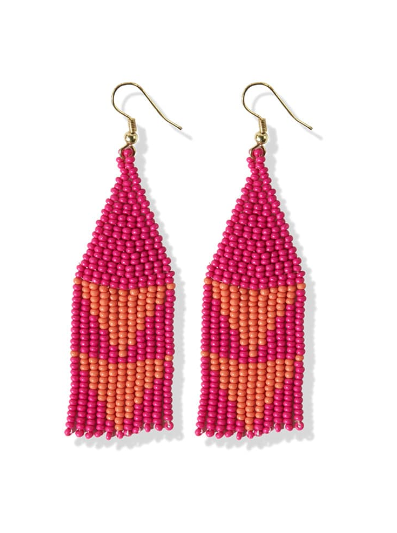 Ink & Alloy Hot Pink Earrings