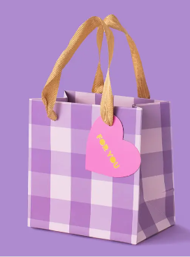 Purple Gingham Gift Bag