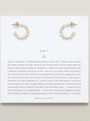 Grit Pearl Hoops