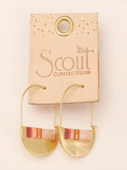 Karma Crescent Pink Earring