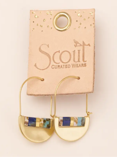 Karma Crescent Indigo Earring